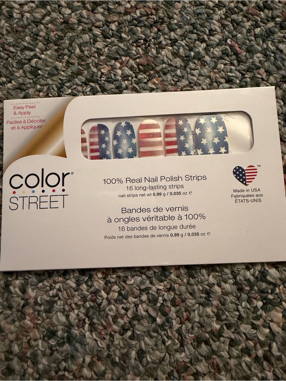 Color Street Patriotic Parade  Red, White & Blue Star-Spangled Nail Strips